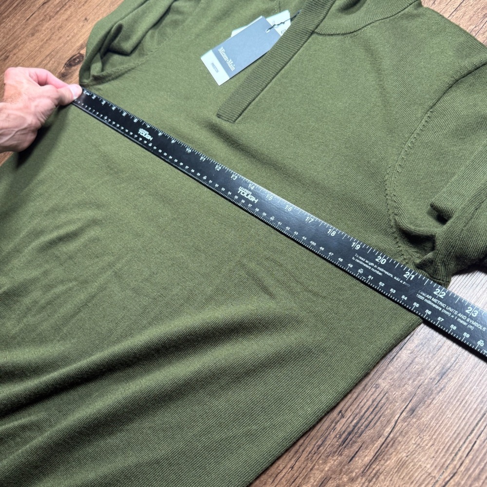 Mizzen Main Preston Quarter Zip Sweater Mens L Dark Green Merino Wool Preppy NWT - Picture 5 of 11